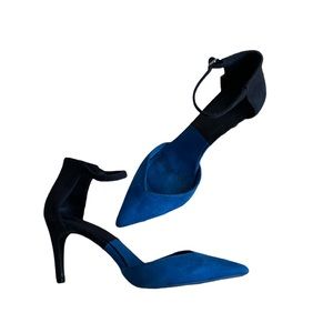Zara Black and Blue Heels